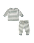 Quincy Mae Cozy Set Blue Stripe