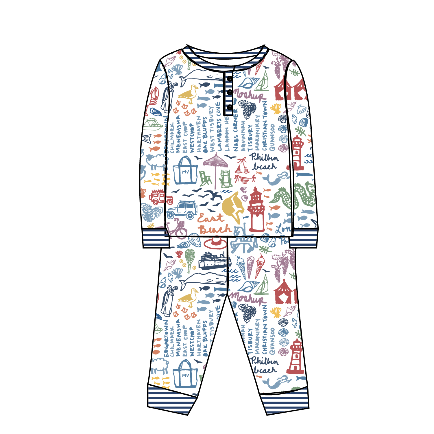 Joy Street Martha's Vineyard Pajamas CAD, multi