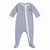 Harbor Hearts Zip Baby Onesie Navy Stripe