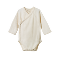 Nature Baby Long Sleeve Kimono Bodysuit Pointelle Natural