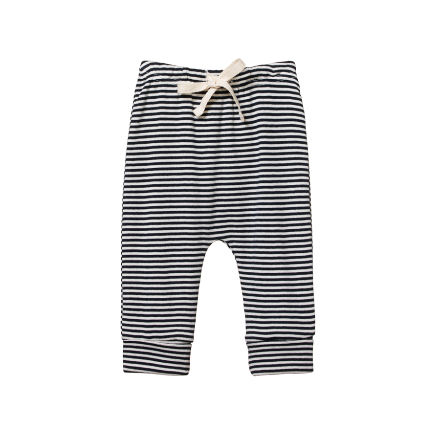 Nature Baby Drawstring Pants Navy Stripe