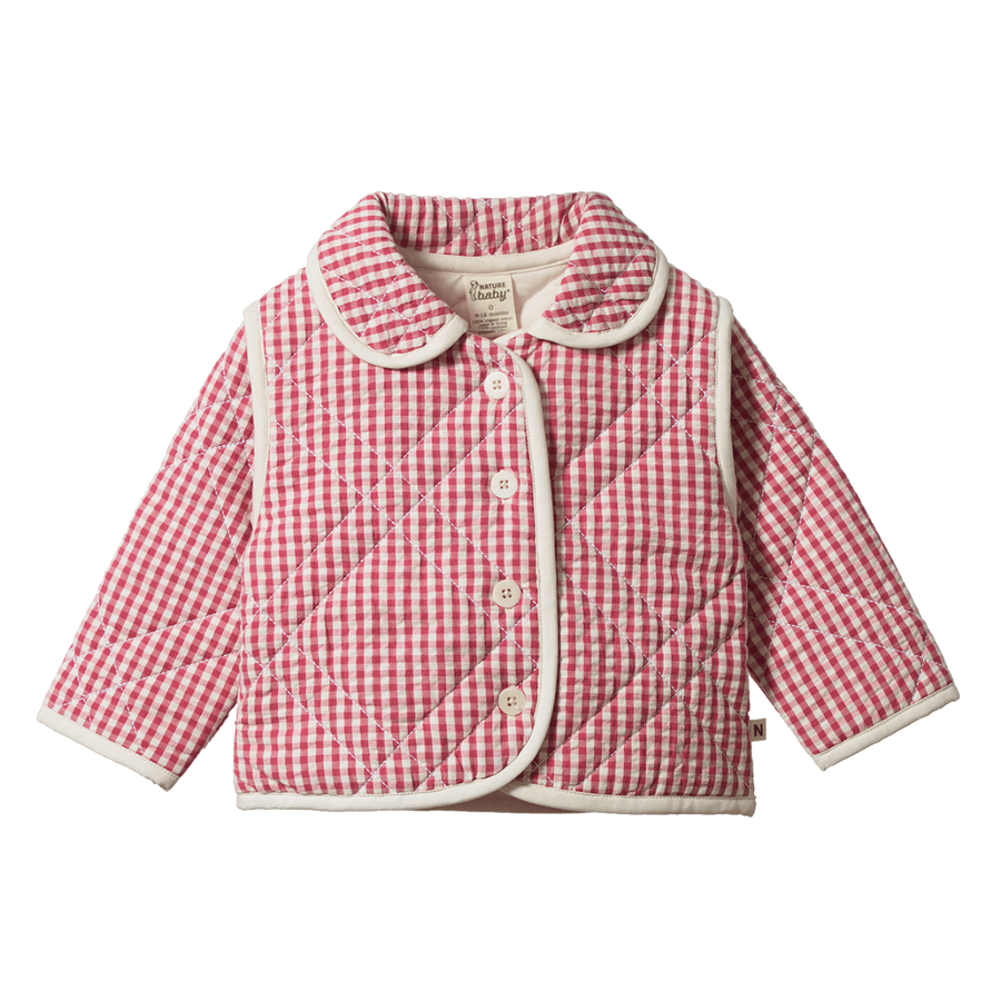 Nature Baby Marlo Quilted Coat Jam Check