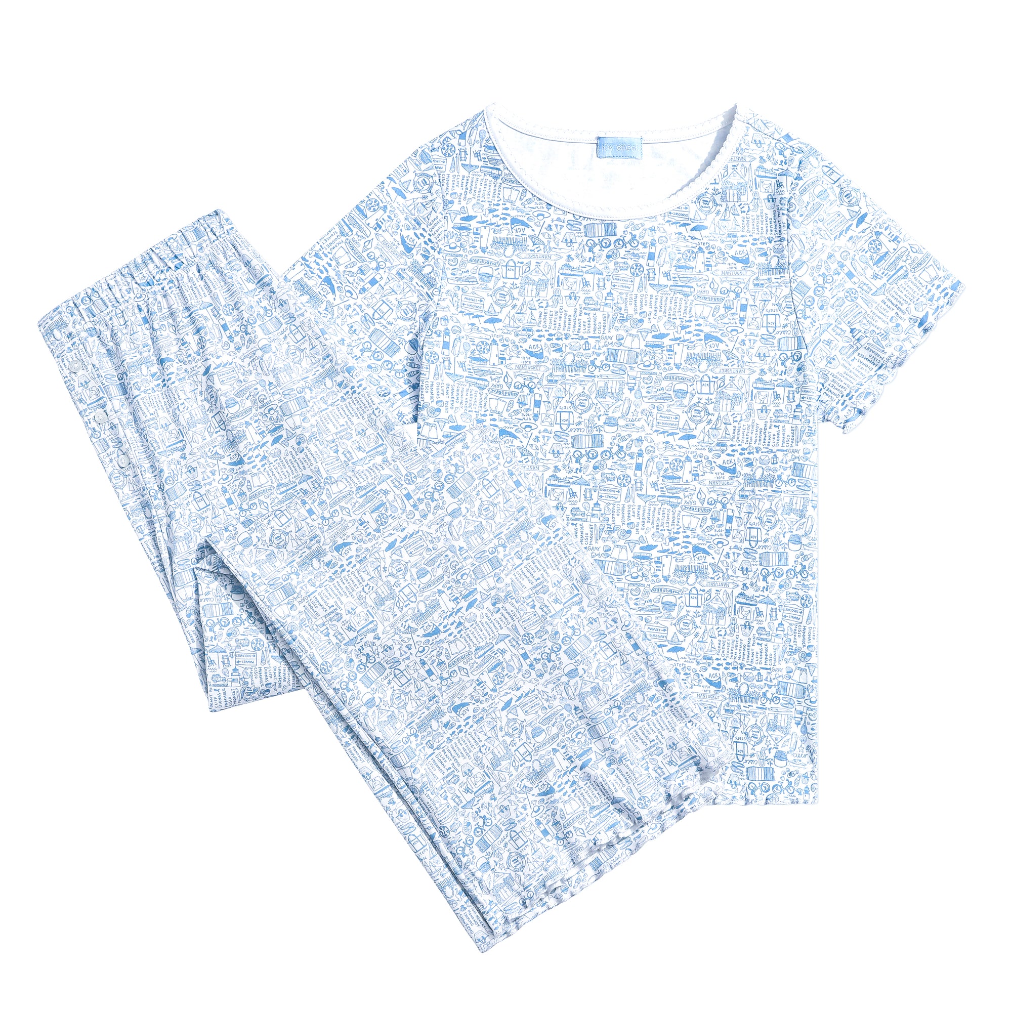 Nantucket Womens Crop Set Pajamas