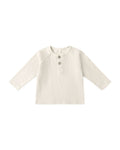 Quincy Mae Henley Knit Top in Natural