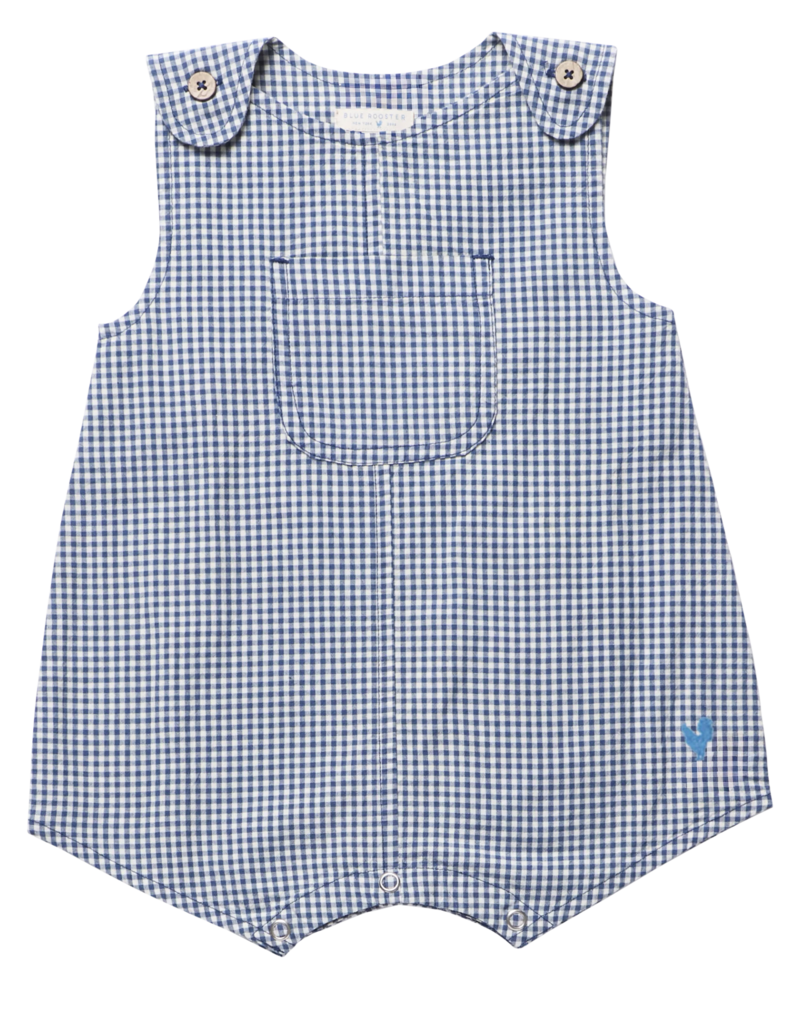 Pink Chicken Baby Boys Noah Jumper in Navy Gingham