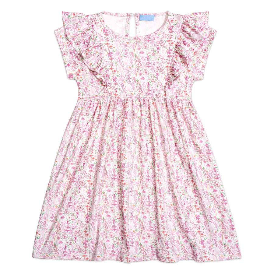Pink Birth Flowers Lily Play Dress