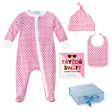 Joy Street Kids Sailor Stripe Heart Baby Gift Set, Pink