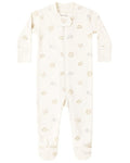 Quincy Mae Zip Long Sleeve Sleeper Footie in Safari