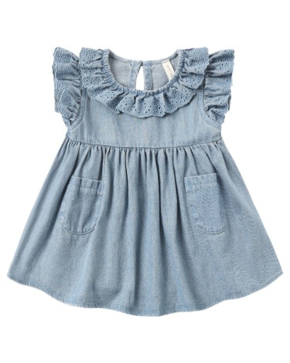 Sophie Dress Washed Lightweight Denim