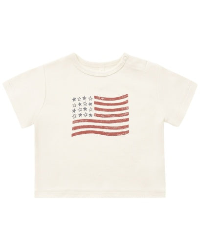 BOXY TEE AMERICAN FLAG