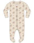 Zip Long Sleeve Sleeper Footie Floral Bouquet