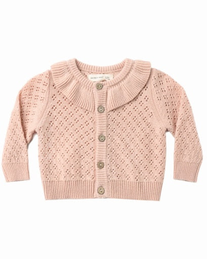 Ruffle Collar Cardigan Melon