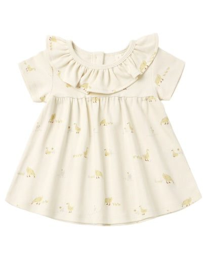 Ruffle Collar Jersey Dress Ducks