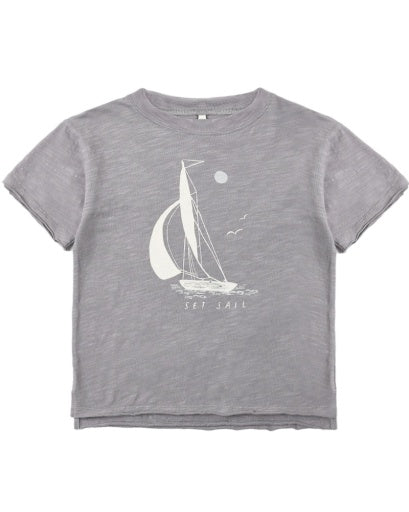 Raw Edge Tee Sailboat