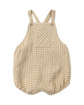 Quincy Mae Hayes Romper in Gold Gingham