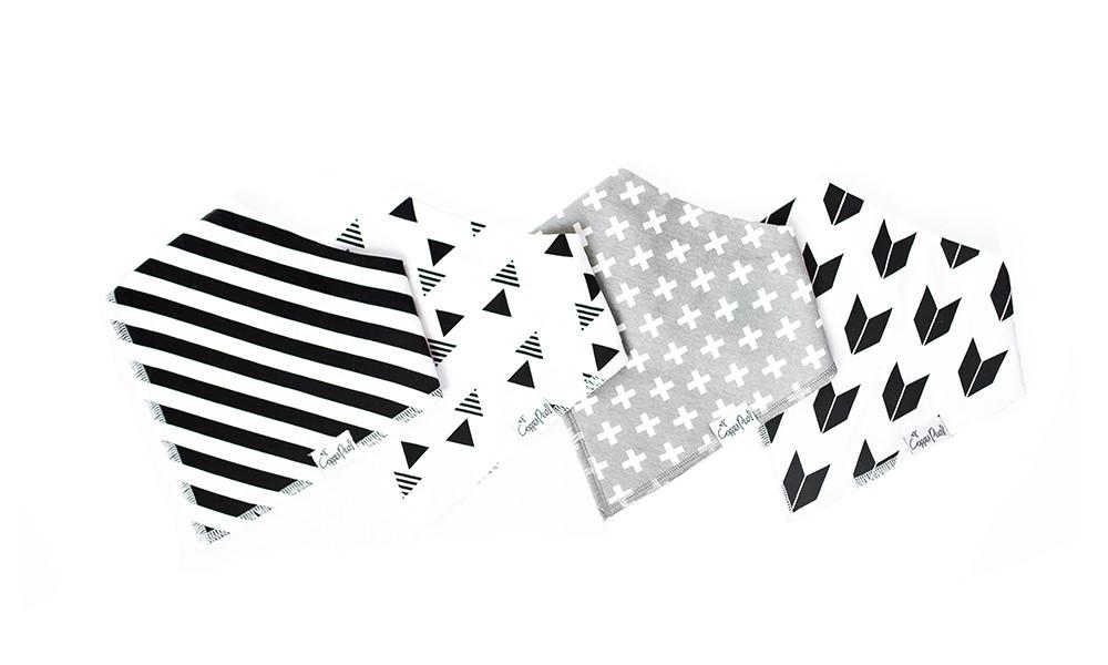 Copper Pearl Shade Baby Bandana Bib Set (4-Pack) |Mockingbird Baby & Kids