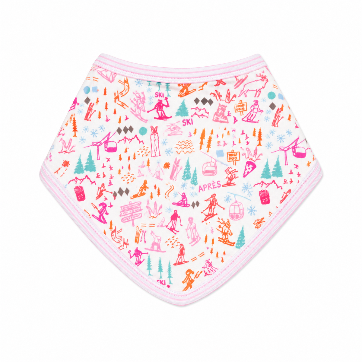 Après Ski Pink Baby Bandana Bib
