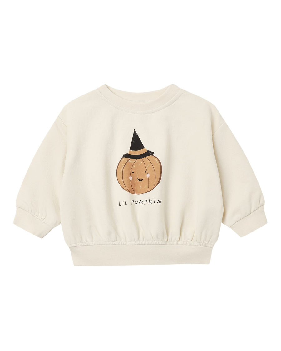 Quincy Mae Relaxed Fleece Sweatshirt in Lil Pumpkin