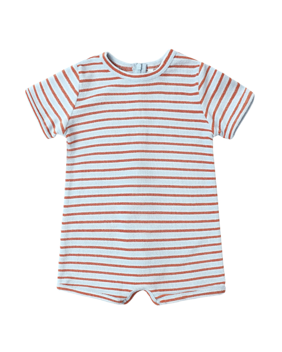 Rylee + Cru Shorty One-Piece in Americana Stripe