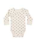 Quincy Mae Side Snap Bodysuit in Red Hearts