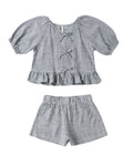 Rylee + Cru Juniper Set in Marine Gingham