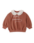 Quincy Mae Collared Sweatshirt in Mon Amour