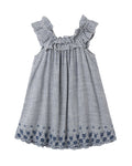 Rylee + Cru Lennon Dress in Marine Gingham
