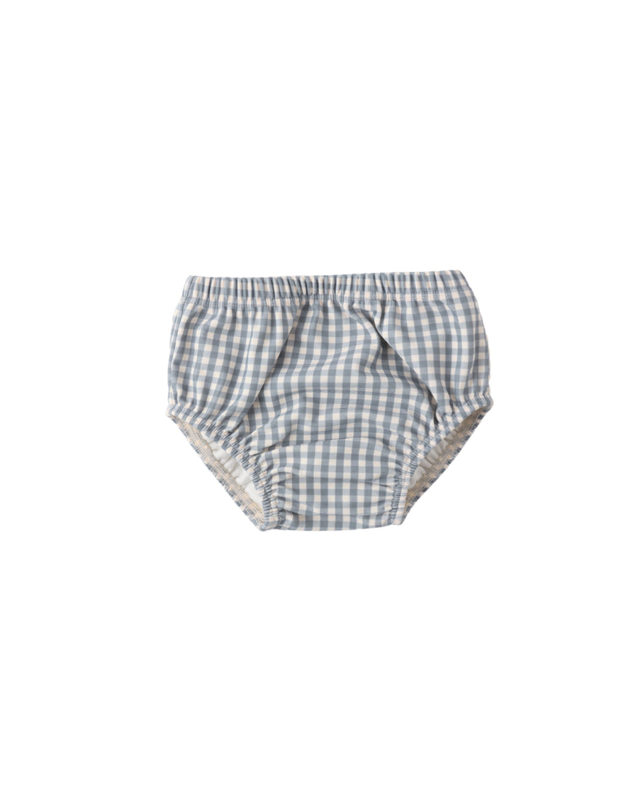 Rylee + Cru Swim Diaper in Ocean Gingham