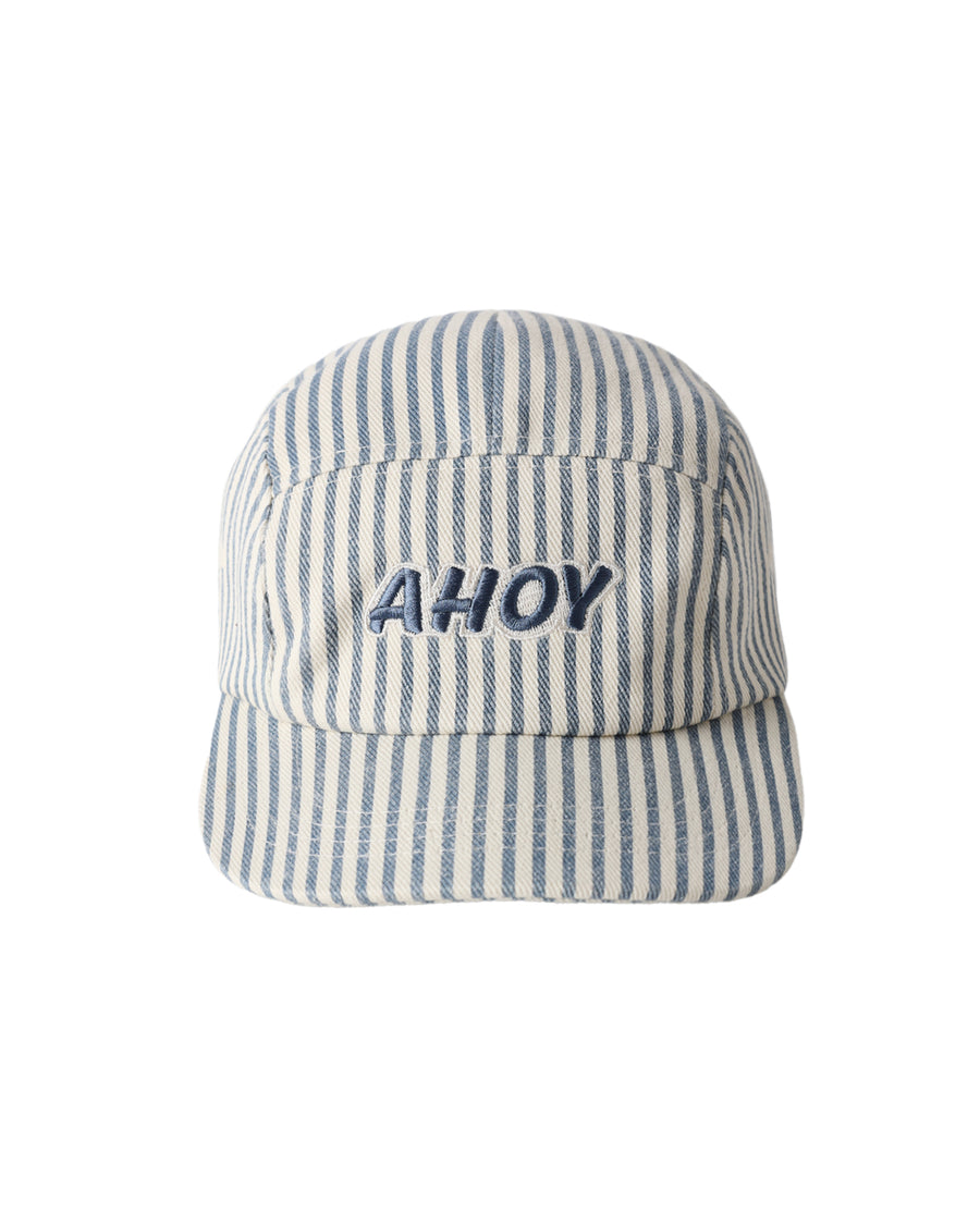 Rylee + Cru Skater Hat in Railroad Stripe
