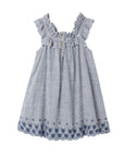Rylee + Cru Lennon Dress in Marine Gingham