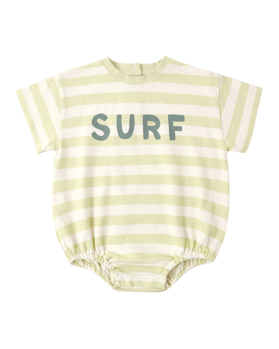 Rylee + Cru Relaxed Bubble Romper in Surf