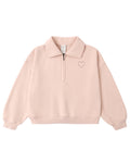 Rylee + Cru Quarter Zip Sweatshirt in Blush