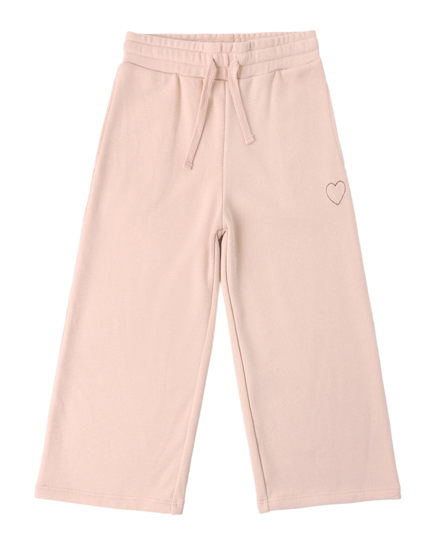 Rylee + Cru Wide Leg Sweatpant in Blush