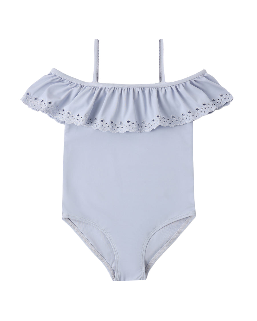 Rylee + Cru Off The Shoulder One Piece in Periwinkle