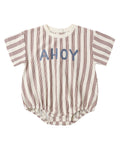 Rylee + Cru Relaxed Bubble Romper in Ahoy