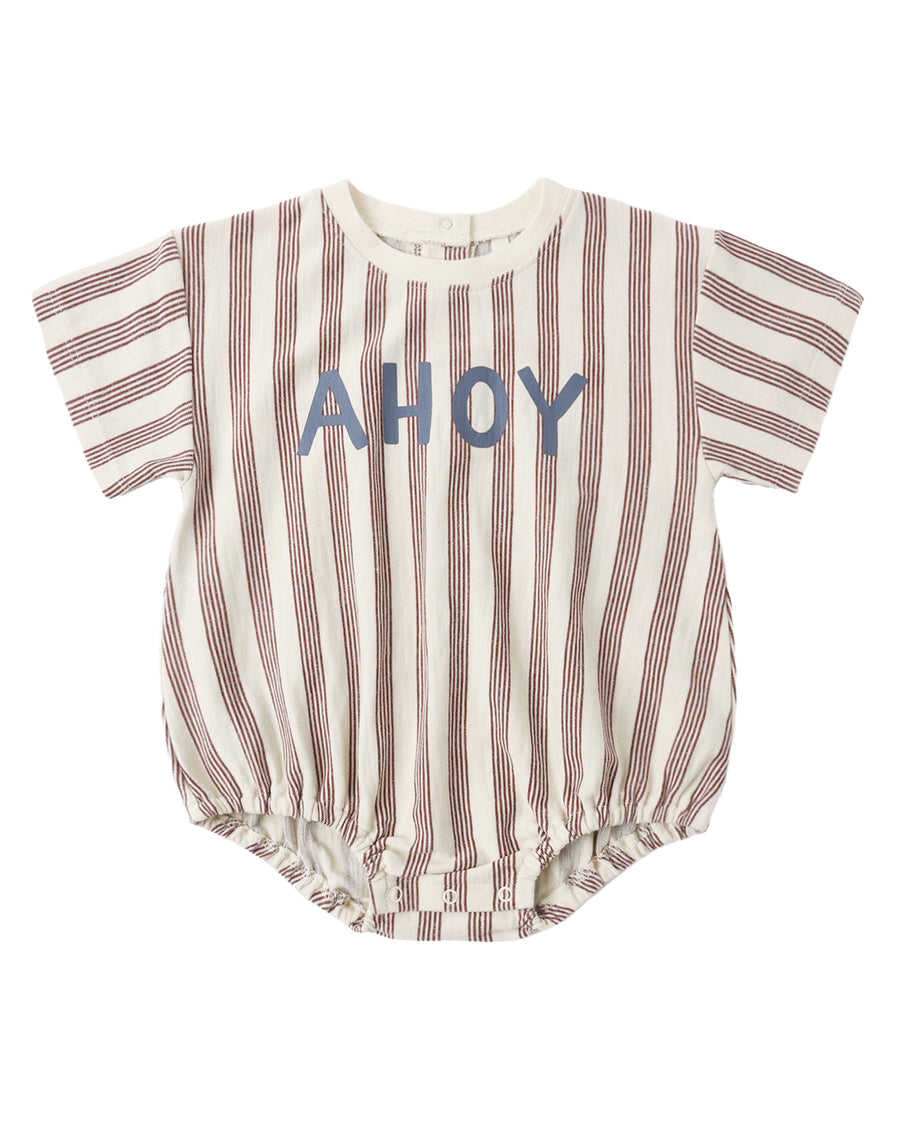 Rylee + Cru Relaxed Bubble Romper in Ahoy