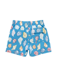 Pink Chicken Swim Trunk Blue Seashells