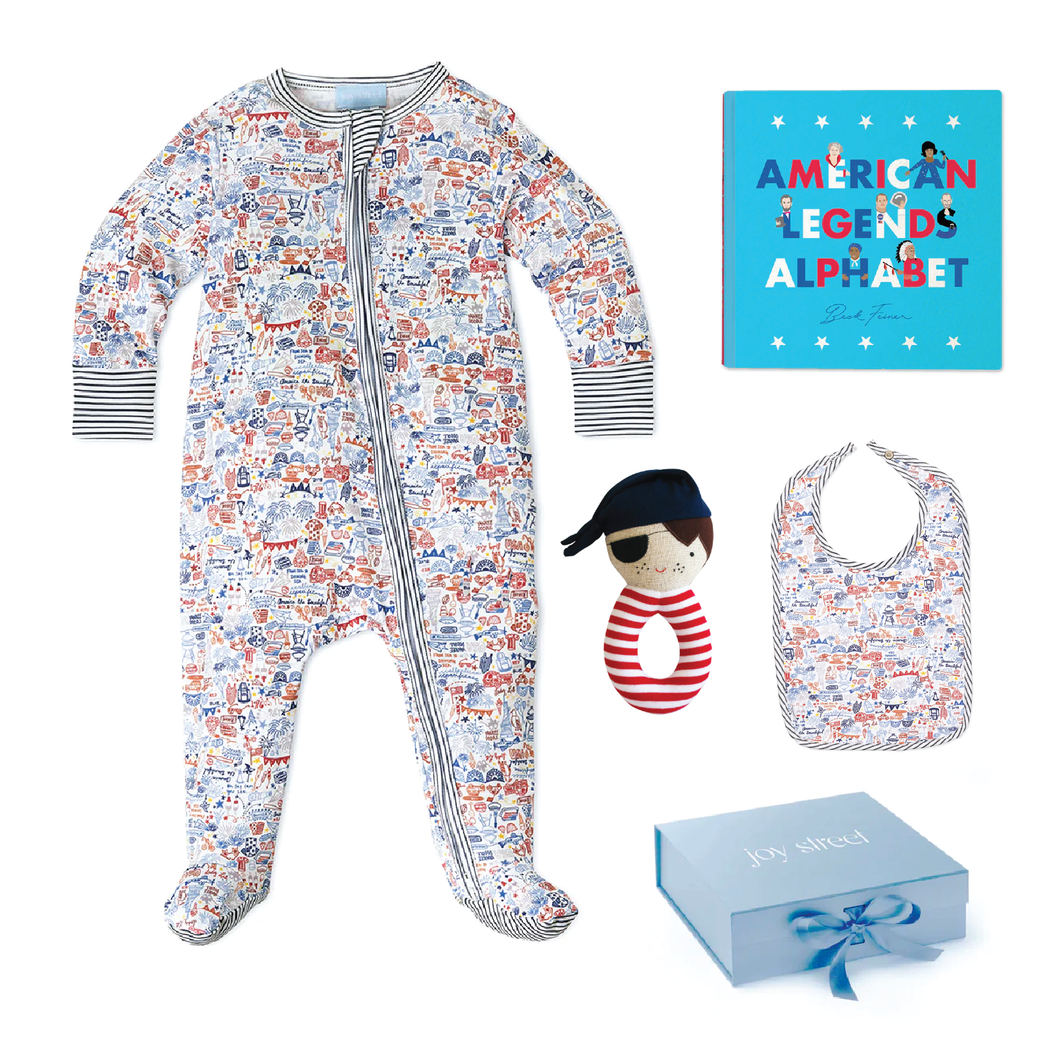 USA ZIp Onesie Baby Bundle