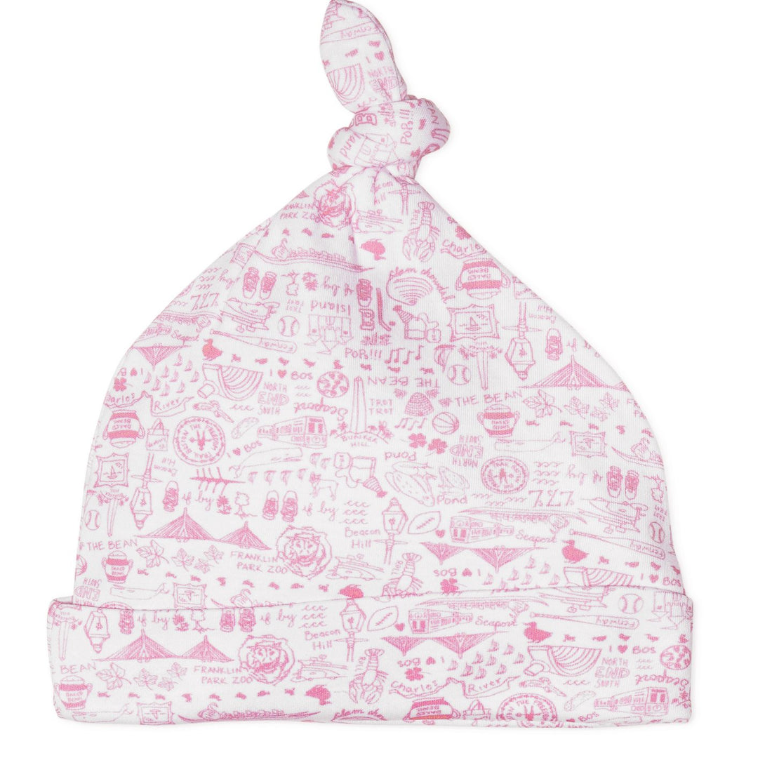 Joy Street Kids Boston Print Hat, pink
