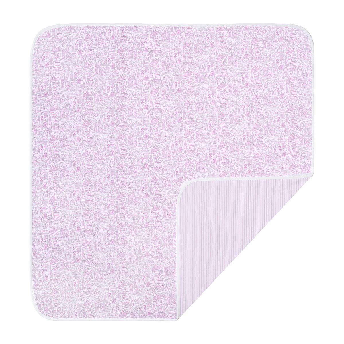 Joy Street Kids Chicago print baby blanket, pink