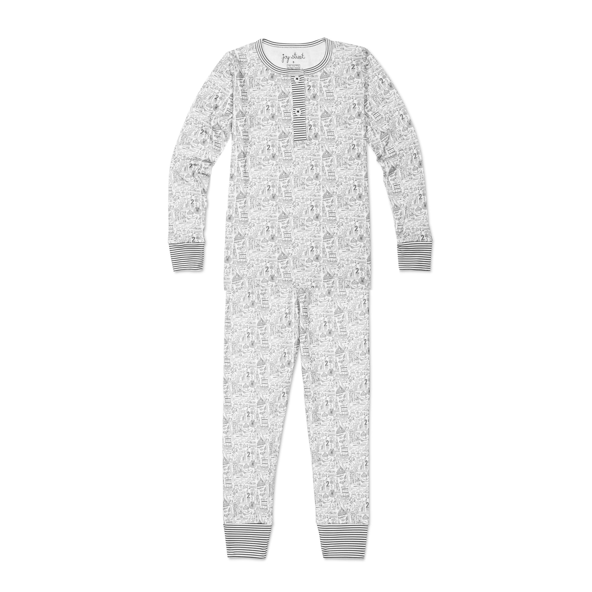 Joy Street Kids Chicago Two Piece Pajamas, Gray