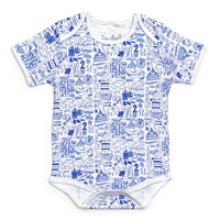 Blue Chicago Short Sleeve Baby Body Suit