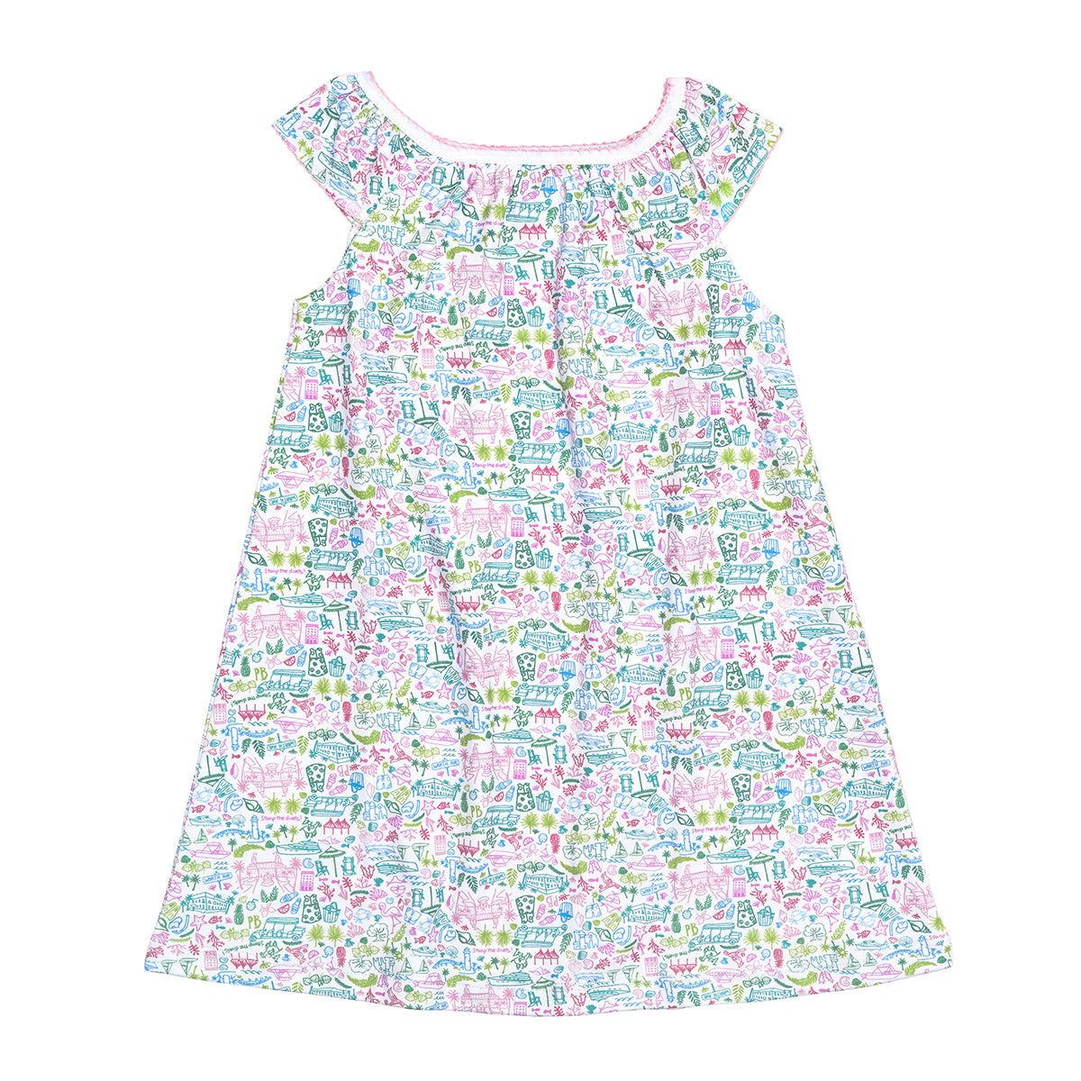 Joy Street Kids Palm Beach Printed Girls Dress