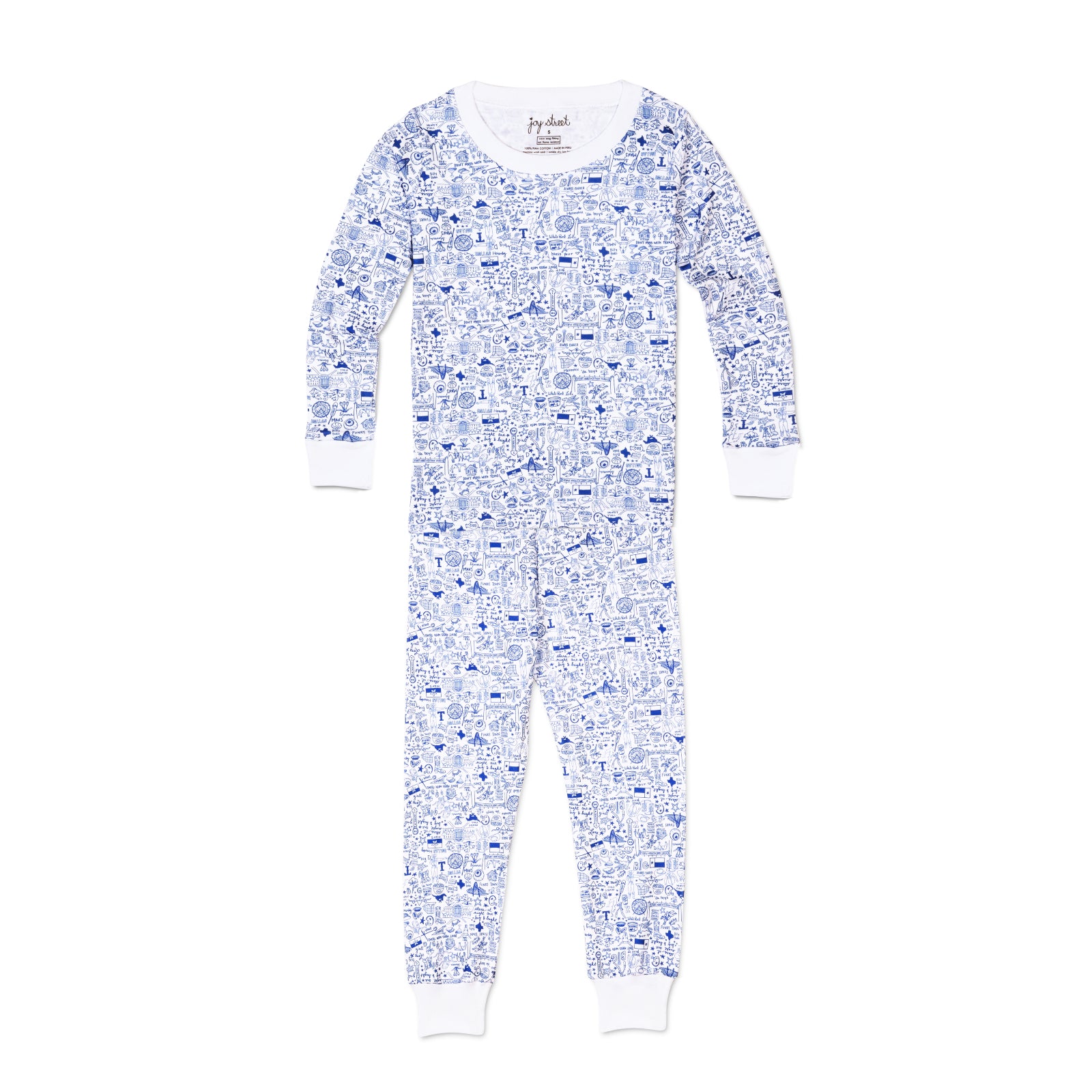 Joy Street Dallas-Fort Worth Kids Two Piece Pajamas, Blue