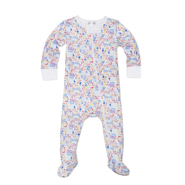 Joy Street Kids Dog Party Zip Onesie, Multi