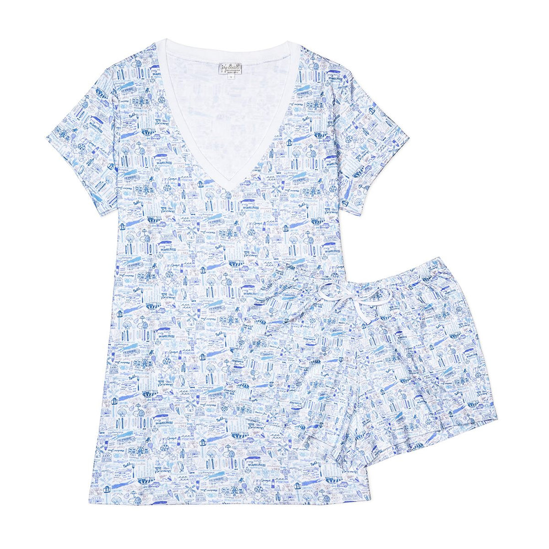Women's Super-Soft Shrink-Free Pajamas, Short Set Print