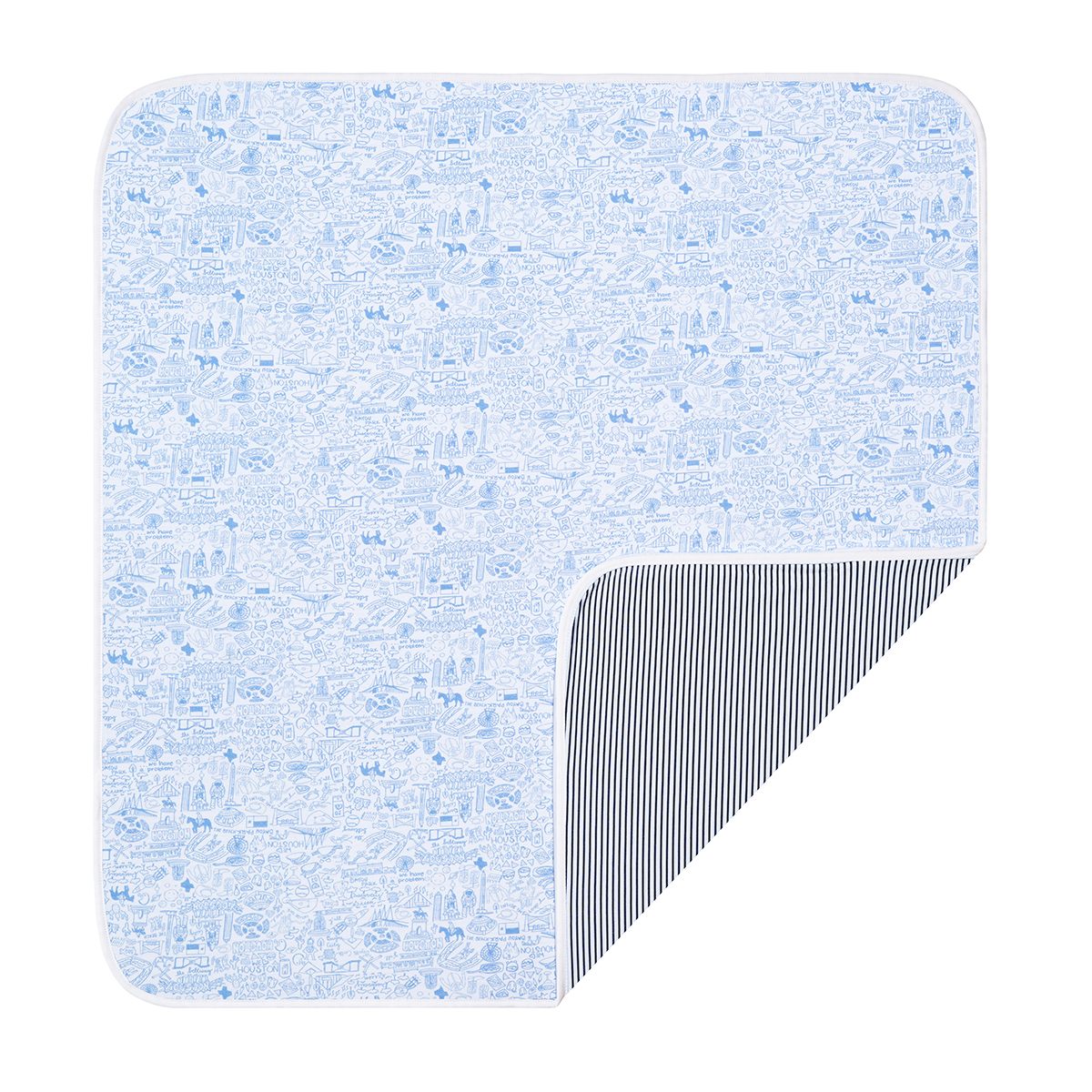 Joy Street Kids Houston print baby blanket, blue