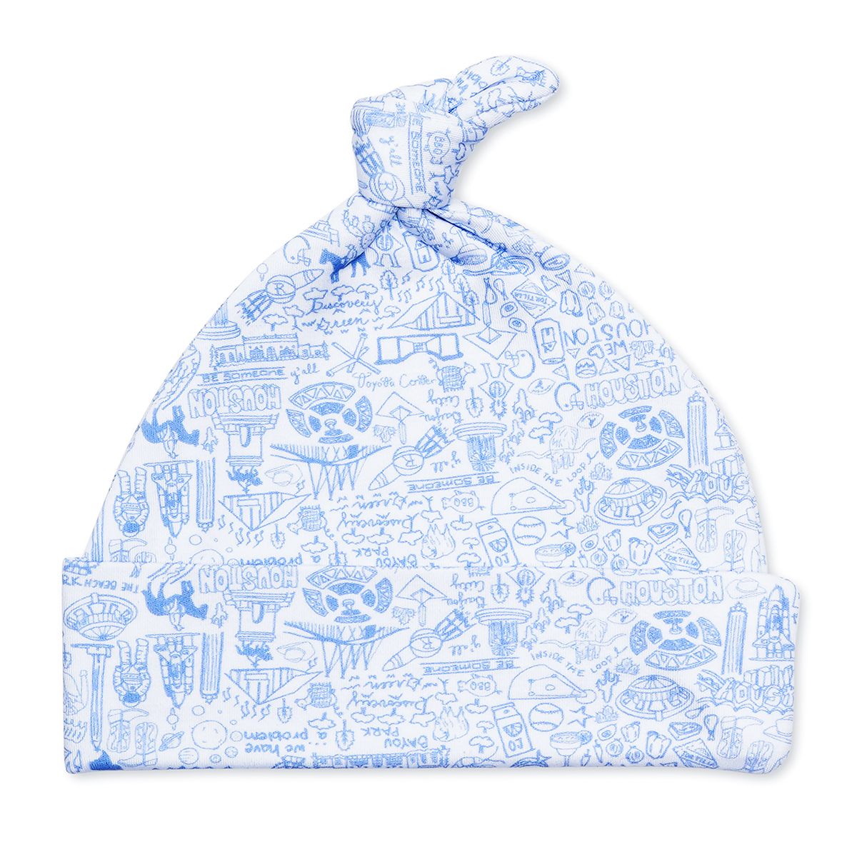 Joy Street Kids Houston print baby hat, blue