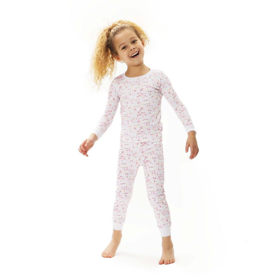 Joy Street Kids Love Print Pajamas, Pink