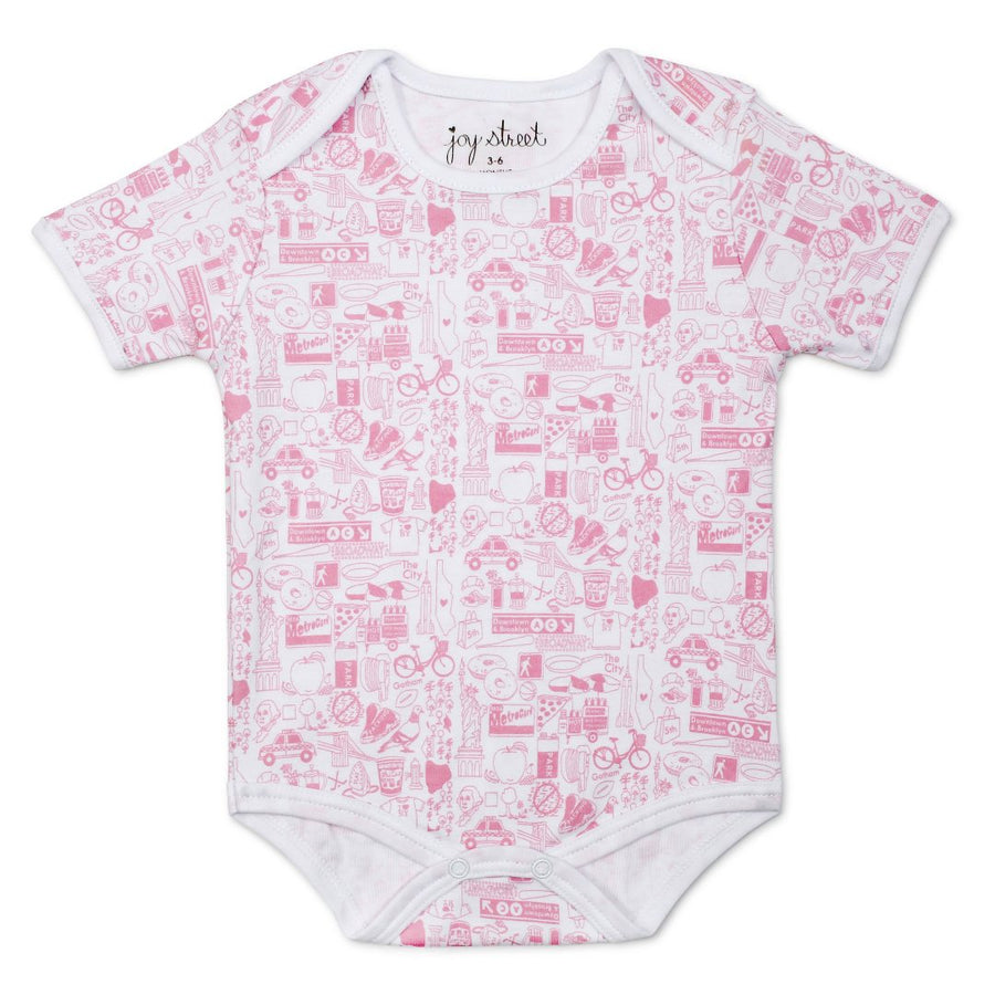 Pink New York City Baby Body Suit